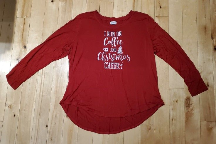 NEW Maurices 'I Run on Coffee and Christmas Cheer' Red Nightgown (XXL)