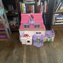 Pink And White Doll House 