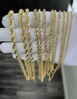 14K Solid Yellow Gold Rope Chain $800 OBO