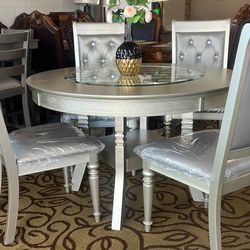 Brand New Round Dining Table 48” Gray 