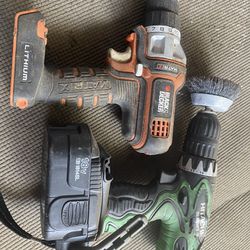 two drills no charger and no battery