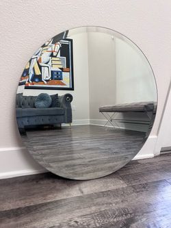 Bathroom Vanity Round Mirror 28” FURNITURE