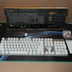 Wired RGB Backlit Keyboard, White