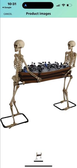 Skeleton with cooler. Summer Pirate party display.