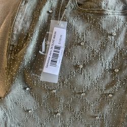 Rhinestone Green Jorts