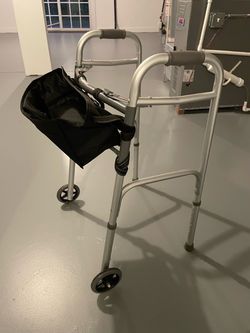 Folding Walker with Wheels and Bag