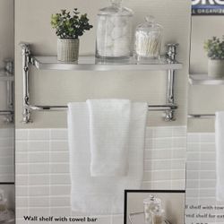 ORG Wall Shelf With Towel Bar For Extra Storage $9.99