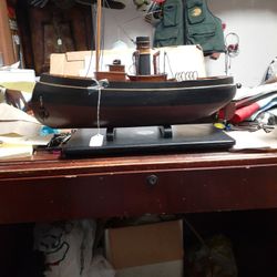 Hand Carved Wooden Boat