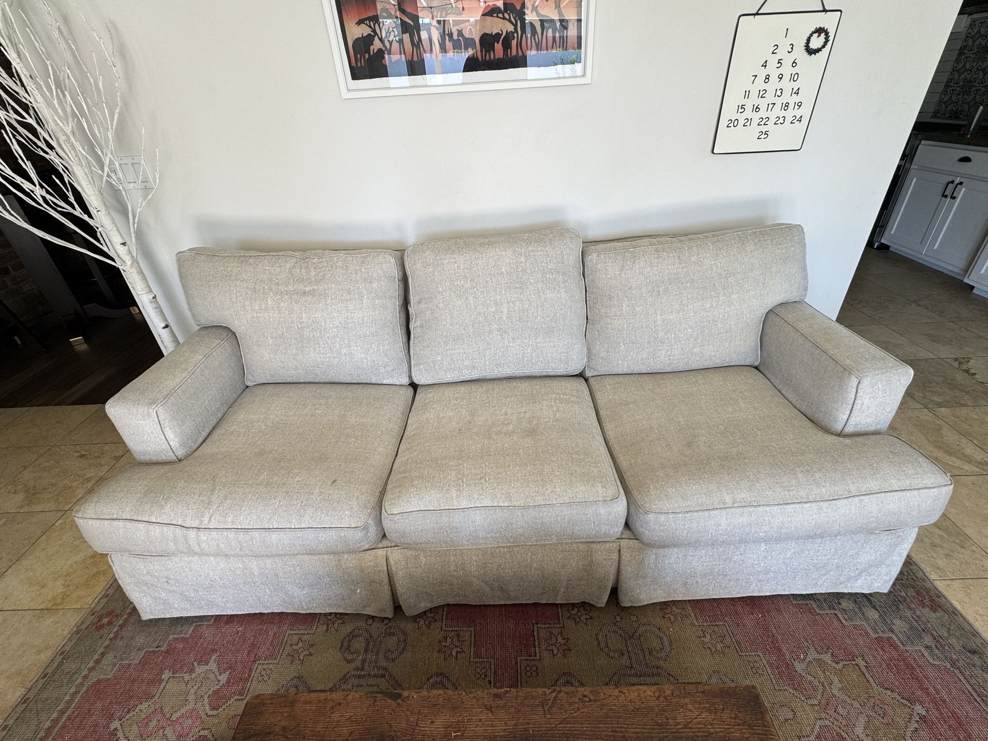 Arhaus Slipcover Couch 