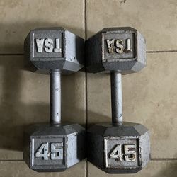 45lbs Dumbbells (2)
