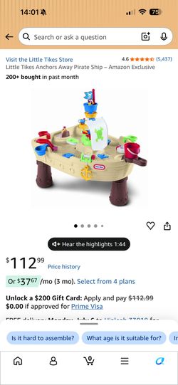 Little Tikes Anchors Away Pirate Ship - Water Table