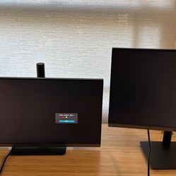 Two SAMSUNG 24” SR650 Series 1080p Computer Monitors, 75Hz, VGA, HDMI, DisplayPort, USB