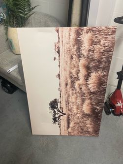 Large Sepia Landscape Canvas Wall Art
