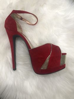 Bitch on Heels Red Platforms Shoes
