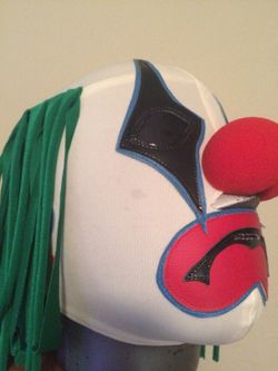 Clown luchador mask.