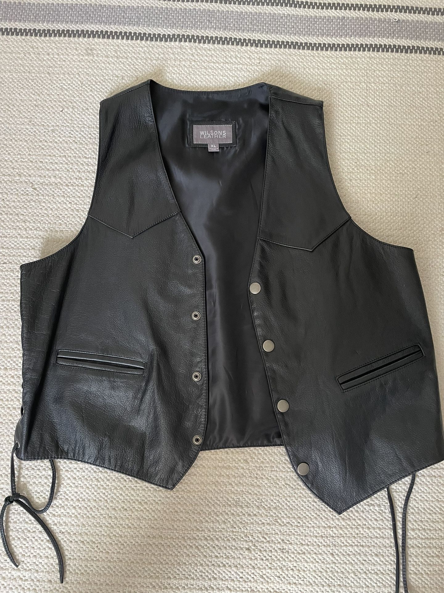 Men’s Vest Leather Xl