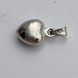 Authentic sterling silver bubble heart  pendant 