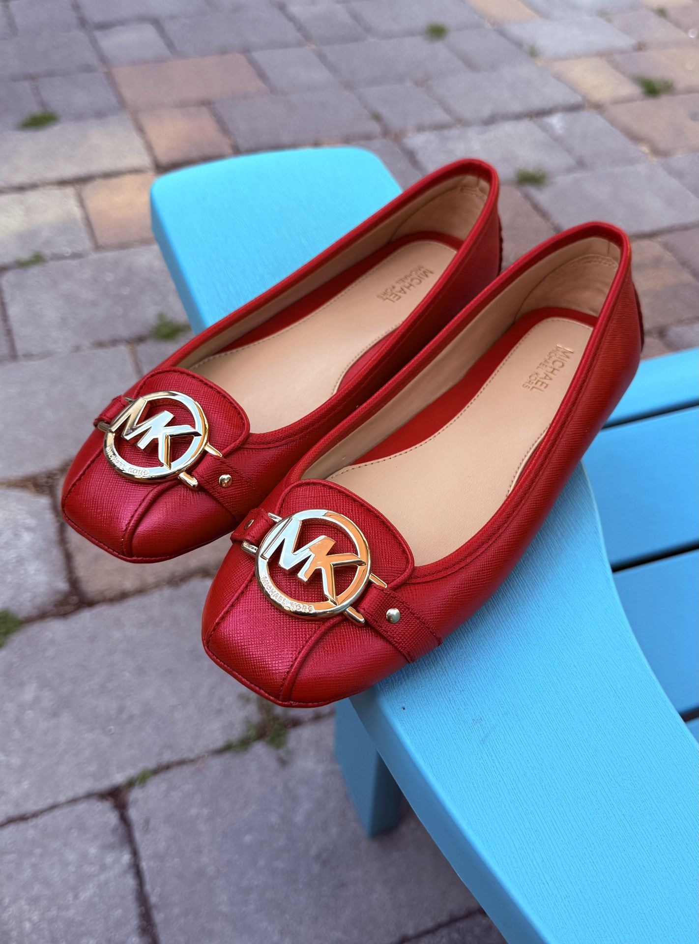 Kors Fulton Flats Red Mk Flats NWT Michael Kors Red Nori Flex