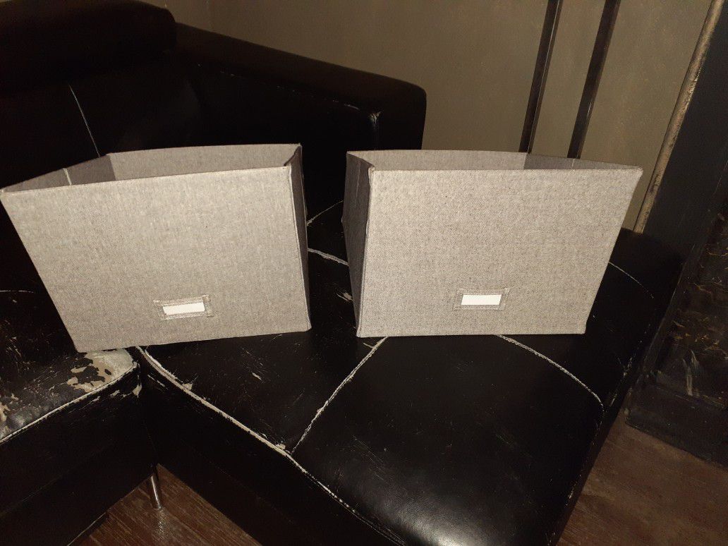 Set of two closet space savers or desk organizers. Grey. New. Moving