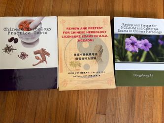 Chinese Herbology Board Exam Study Books Set of 3