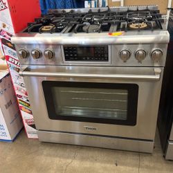 THOR 36”Gas Stove 6 Burners Stainless 