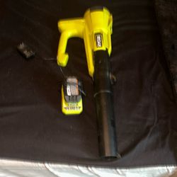 Ryobi Blower With Charger And Battery 