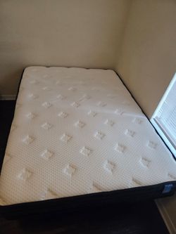 Queen mattress with frame