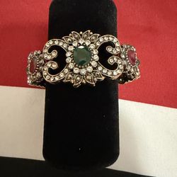 Metal Multicolor Antique style bangle 6.5” size