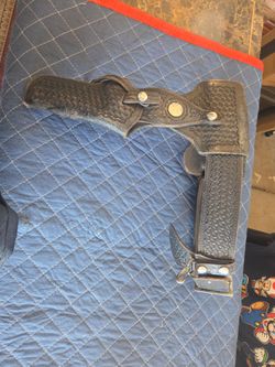 Bucheimer Clark Vintage Leather Patrolman Holster LA California Police 2A