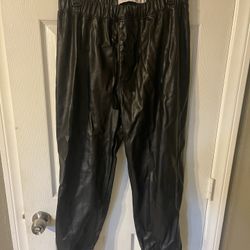 Leather Joggers
