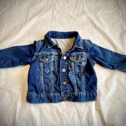 Gap Jean Jacket w/ Grey Lining 12-18m