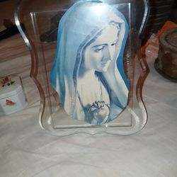 antique picture in frame 