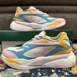 Puma RS-Fast Flower Aura Jr “White Pink Lady Scuba Blue”
