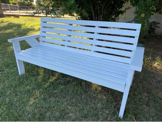 Handmade White Wood Bench