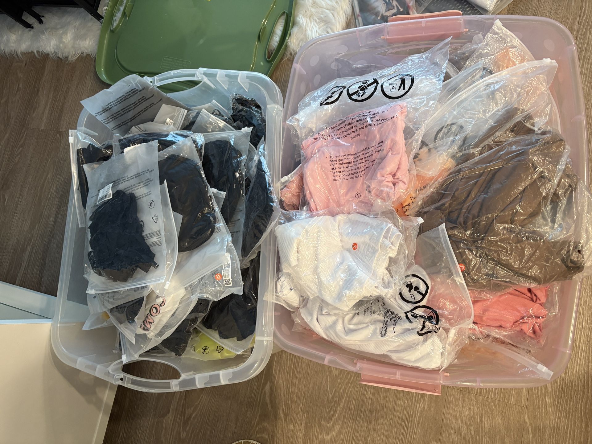 $30 TWO BINS OF CLOTHES/ lingerie BRAND NEW