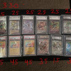 12 Graded Pokémon Slab Lot - PSA/CGC/BGS/BCCG | $280 OBO | Pick Up Upland | Trades OK 