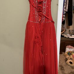 Size 4 Red Prom Dress Haltor 