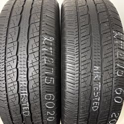 2 Tires 275 60 20 General Grabber Hts60 High Treac