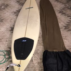 7’2 supergun fiberglass surfboard