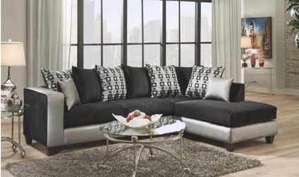 New Sectional with Attached Chaise! More couch and loveseat savings here!