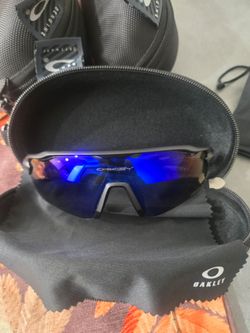 Oakley Shield Sunglasses with Blue Mirror Lenses