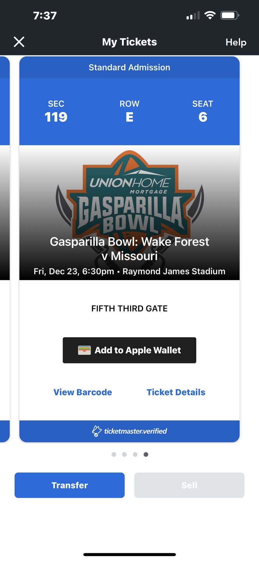 Gasparilla Bowl Tickets (lower Bowl)