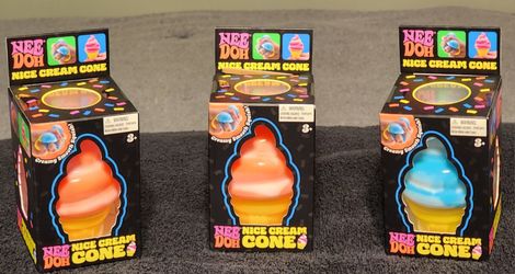 Brand New Factory Sealed Authentic NeeDoh Nice Cream Cone SET of 3!
