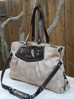 Coach dotted Ashley op art Carryall satchel