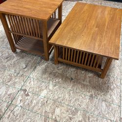 Mission Style coffee and end table