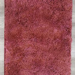 Luxury Bath Mat Soft Plush Thick Fluffy Bathroom Rug Queen Mary - Burgundy - 17 Inch x 18 Inch