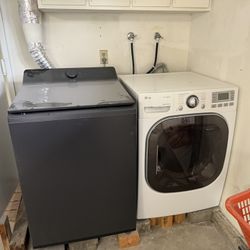 LG Top load Washer And Electric Dryer
