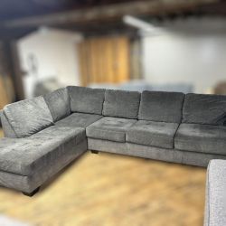 Free Delivery- Ashley gray 2pc sectional sofa couch