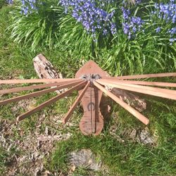 Vintage Style Wood American Wringer Clothes Drying Rack Herb Laundry Room Linens 10 Arms Shabby Chic