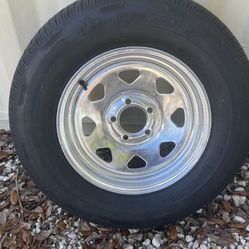 New 205-75-14inch  trailer tire With 5-lug galvanizedrims.$140/each